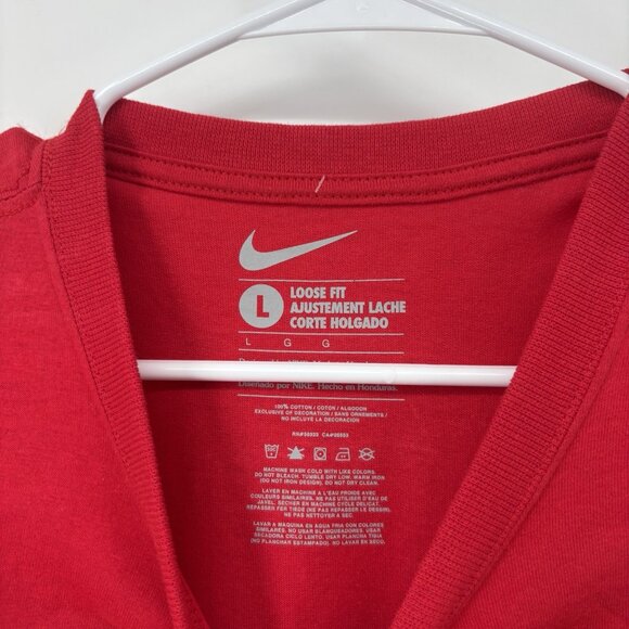 Nike North Houston Wolfpack T Shirt Mens Size Large Red College Loose Fit - Picture 4 of 6